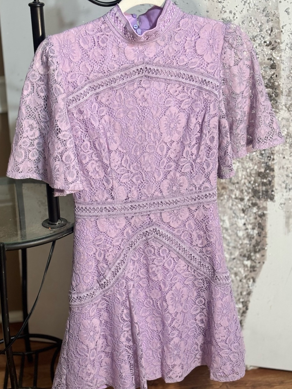 Strut & Bolt Lace Fit & Flare Dress in Lavender